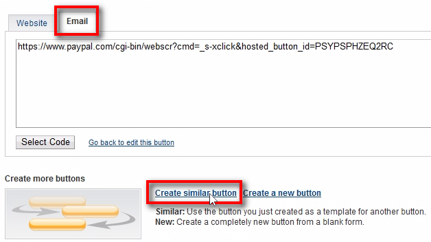 Create similar button Click on the Create similar button link to create another button with similar settings. But before you do so, save this URL from the Email tab to your computer for future use. PayPal will create URL for your new button too. It is a direct payment URL. When the customer visits this URL, he will see the payment page on PayPal. You can use this URL in emails, Viber, Telegram, Facebook Messenger, Website, or wherever URLs can be used. However, my advice would be to add this URL or button HTML code on your web-site's Pricing page where you can also have F.A.Q. section, all pricing and plans, list of features, etc. It's always better to direct people to the Pricing page so they can choose from all the available plans than just giving them direct payment URL.