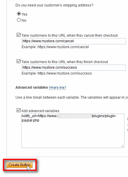 Everything stays the same in Step 3, but make sure you have all three URLs in place. Click on Create Button.