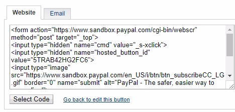 Save button HTML code future use.