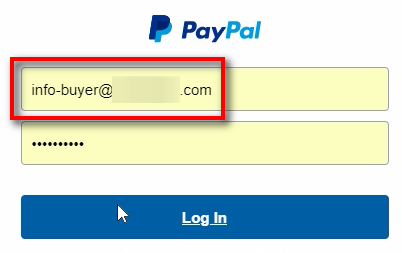 We login as a buyer using the second PayPal Sandbox Account which is of type Personal. It should have the same password as your PayPal Developer account. If not, you can set its password in the PayPal Developer account under the Sandbox-Accounts section.