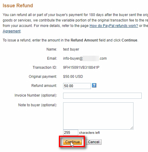 On the next page, click on Continue.