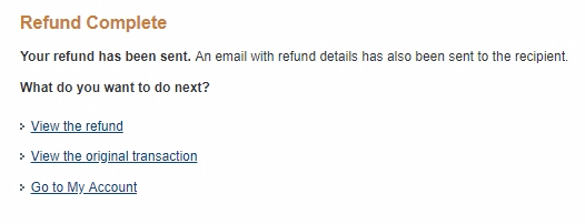 When you get to the Refund Complete page wait about 10-20 seconds for the PayPal IPN to trigger and call the Offer, then go back to Signal Magician. PayPal IPN operates in the background, and we don't see it. So keep in mind that nothing will happen on the screen.
