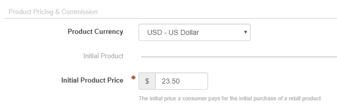 We set Initial Product Price to $23.50 which is 50% OFF of the $47 original price.