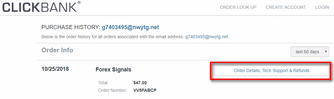 Click on Order Details, Tech Support & Refunds next to the order you want to cancel.