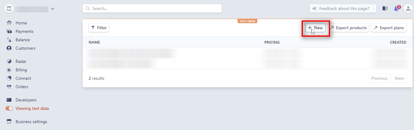 Click on + New button