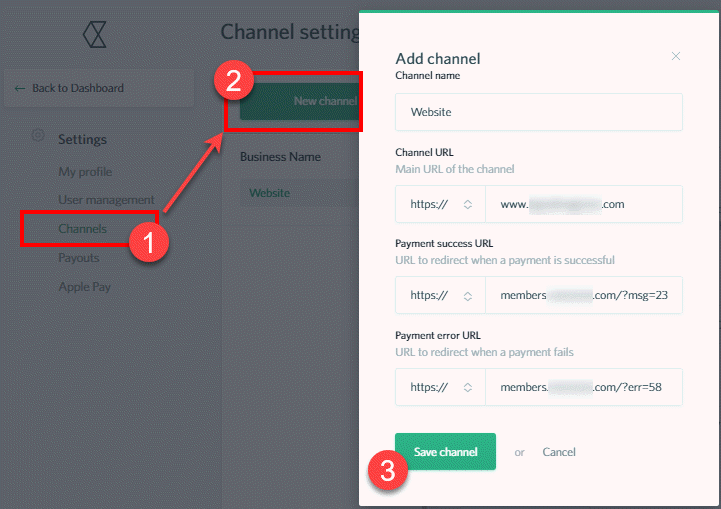 Creating new Checkout.com Channel