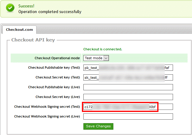 Input Webhook Private Shared Key (Signing secret)