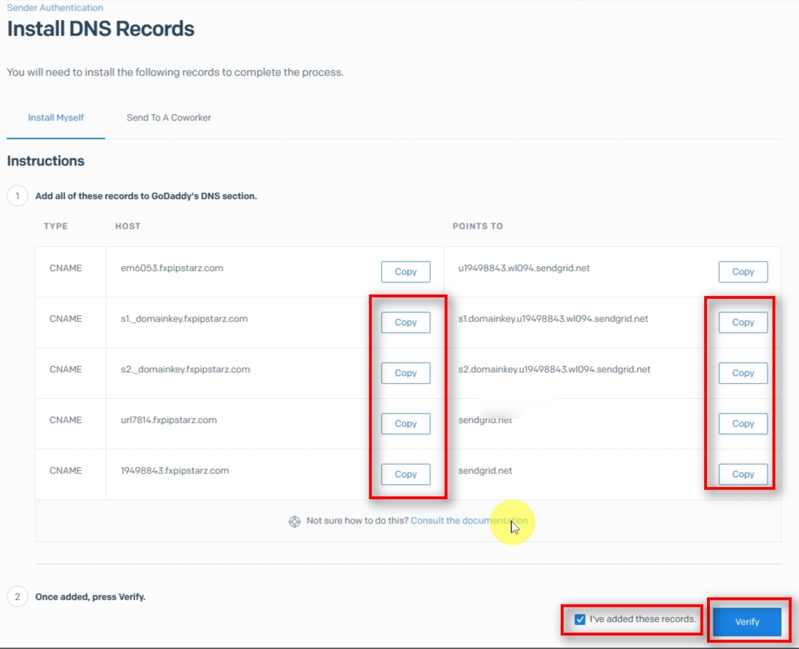 Now repeat the same steps to create 4 more DNS records.